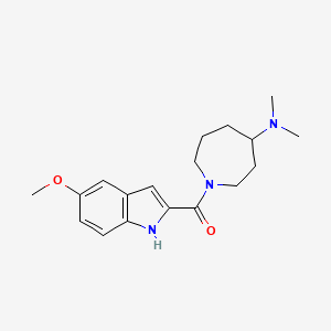 molecular formula C18H25N3O2 B5255548 1-[(5-methoxy-1H-indol-2-yl)carbonyl]-N,N-dimethyl-4-azepanamine 