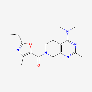 molecular formula C17H23N5O2 B5255591 7-[(2-ethyl-4-methyl-1,3-oxazol-5-yl)carbonyl]-N,N,2-trimethyl-5,6,7,8-tetrahydropyrido[3,4-d]pyrimidin-4-amine 