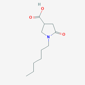 molecular formula C11H19NO3 B052556 1-Hexyl-5-oxopyrrolidine-3-carboxylic acid CAS No. 116167-27-2