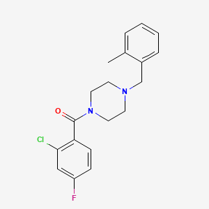 (2-CHLORO-4-FLUOROPHENYL)[4-(2-METHYLBENZYL)PIPERAZINO]METHANONE