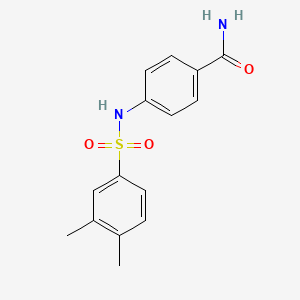 4-{[(3,4-dimethylphenyl)sulfonyl]amino}benzamide