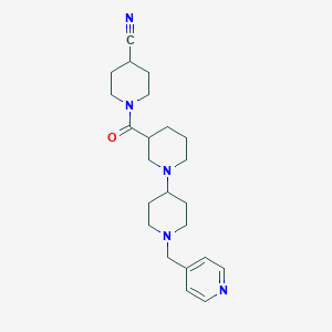 molecular formula C23H33N5O B5255617 1-{[1'-(pyridin-4-ylmethyl)-1,4'-bipiperidin-3-yl]carbonyl}piperidine-4-carbonitrile 