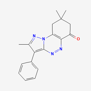 2,8,8-trimethyl-3-phenyl-8,9-dihydropyrazolo[5,1-c][1,2,4]benzotriazin-6(7H)-one