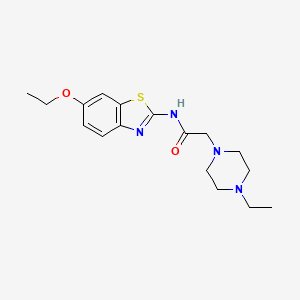 N-(6-ethoxy-1,3-benzothiazol-2-yl)-2-(4-ethylpiperazin-1-yl)acetamide