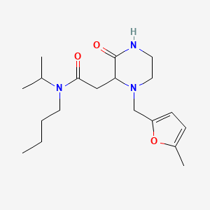 molecular formula C19H31N3O3 B5255650 N-butyl-N-isopropyl-2-{1-[(5-methyl-2-furyl)methyl]-3-oxo-2-piperazinyl}acetamide 