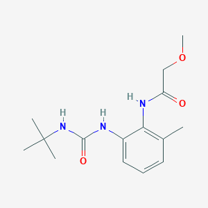 molecular formula C15H23N3O3 B5255661 N-[2-(tert-butylcarbamoylamino)-6-methylphenyl]-2-methoxyacetamide 