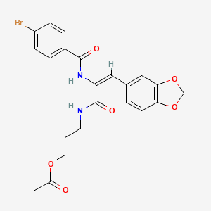 3-({3-(1,3-benzodioxol-5-yl)-2-[(4-bromobenzoyl)amino]acryloyl}amino)propyl acetate