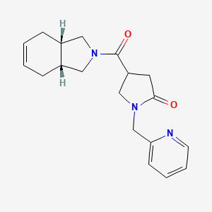 molecular formula C19H23N3O2 B5255678 4-[(3aR*,7aS*)-1,3,3a,4,7,7a-hexahydro-2H-isoindol-2-ylcarbonyl]-1-(2-pyridinylmethyl)-2-pyrrolidinone 