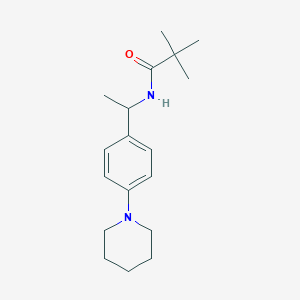 2,2-dimethyl-N-{1-[4-(piperidin-1-yl)phenyl]ethyl}propanamide