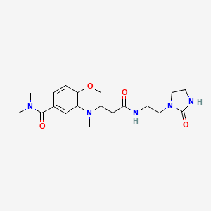 N,N,4-trimethyl-3-(2-oxo-2-{[2-(2-oxoimidazolidin-1-yl)ethyl]amino}ethyl)-3,4-dihydro-2H-1,4-benzoxazine-6-carboxamide