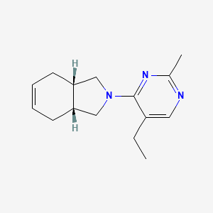 molecular formula C15H21N3 B5255709 (3aR*,7aS*)-2-(5-ethyl-2-methyl-4-pyrimidinyl)-2,3,3a,4,7,7a-hexahydro-1H-isoindole 