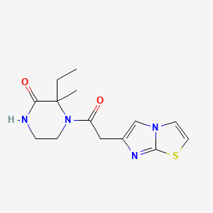 3-ethyl-4-(imidazo[2,1-b][1,3]thiazol-6-ylacetyl)-3-methylpiperazin-2-one