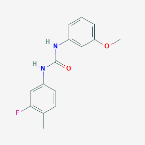 molecular formula C15H15FN2O2 B5255761 1-(3-Fluoro-4-methylphenyl)-3-(3-methoxyphenyl)urea 