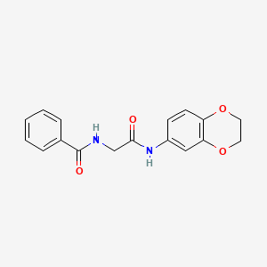 N-[2-(2,3-dihydro-1,4-benzodioxin-6-ylamino)-2-oxoethyl]benzamide