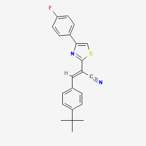 3-(4-tert-butylphenyl)-2-[4-(4-fluorophenyl)-1,3-thiazol-2-yl]acrylonitrile