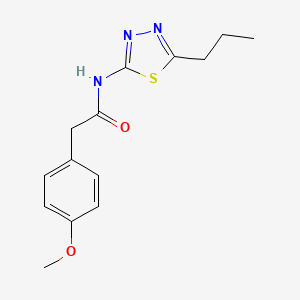 2-(4-methoxyphenyl)-N-(5-propyl-1,3,4-thiadiazol-2-yl)acetamide