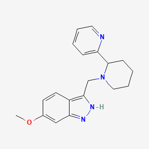 6-methoxy-3-{[2-(2-pyridinyl)-1-piperidinyl]methyl}-1H-indazole