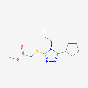 METHYL 2-[(4-ALLYL-5-CYCLOPENTYL-4H-1,2,4-TRIAZOL-3-YL)SULFANYL]ACETATE