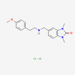 molecular formula C19H24ClN3O2 B5255878 5-({[2-(4-methoxyphenyl)ethyl]amino}methyl)-1,3-dimethyl-1,3-dihydro-2H-benzimidazol-2-one hydrochloride 