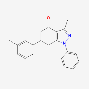 3-methyl-6-(3-methylphenyl)-1-phenyl-1,5,6,7-tetrahydro-4H-indazol-4-one