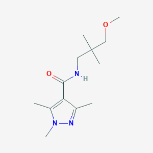 molecular formula C13H23N3O2 B5255885 N-(3-methoxy-2,2-dimethylpropyl)-1,3,5-trimethyl-1H-pyrazole-4-carboxamide 