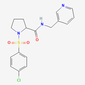 1-[(4-chlorophenyl)sulfonyl]-N-(pyridin-3-ylmethyl)prolinamide