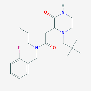 2-[1-(2,2-dimethylpropyl)-3-oxo-2-piperazinyl]-N-(2-fluorobenzyl)-N-propylacetamide