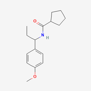 N-[1-(4-methoxyphenyl)propyl]cyclopentanecarboxamide