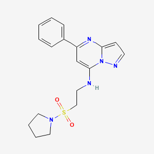 5-phenyl-N-[2-(1-pyrrolidinylsulfonyl)ethyl]pyrazolo[1,5-a]pyrimidin-7-amine