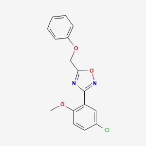 3-(5-chloro-2-methoxyphenyl)-5-(phenoxymethyl)-1,2,4-oxadiazole