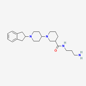 molecular formula C23H36N4O B5255955 N-(3-aminopropyl)-1'-(2,3-dihydro-1H-inden-2-yl)-1,4'-bipiperidine-3-carboxamide 