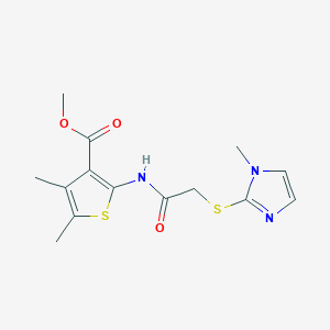 methyl 4,5-dimethyl-2-({[(1-methyl-1H-imidazol-2-yl)thio]acetyl}amino)-3-thiophenecarboxylate