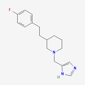 molecular formula C17H22FN3 B5255964 3-[2-(4-fluorophenyl)ethyl]-1-(1H-imidazol-4-ylmethyl)piperidine 