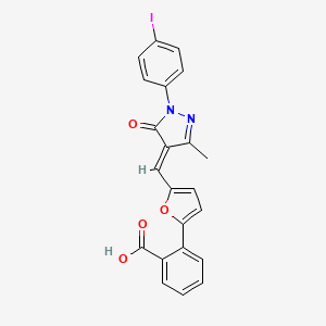 2-(5-{[1-(4-iodophenyl)-3-methyl-5-oxo-1,5-dihydro-4H-pyrazol-4-ylidene]methyl}-2-furyl)benzoic acid