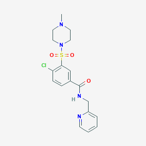 4-chloro-3-[(4-methyl-1-piperazinyl)sulfonyl]-N-(2-pyridinylmethyl)benzamide