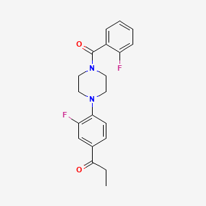 1-{3-FLUORO-4-[4-(2-FLUOROBENZOYL)PIPERAZIN-1-YL]PHENYL}PROPAN-1-ONE