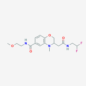 3-{2-[(2,2-difluoroethyl)amino]-2-oxoethyl}-N-(2-methoxyethyl)-4-methyl-3,4-dihydro-2H-1,4-benzoxazine-6-carboxamide