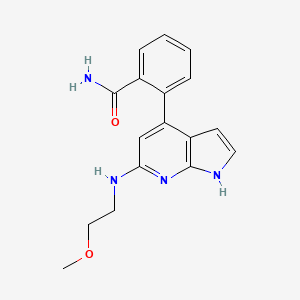 2-{6-[(2-methoxyethyl)amino]-1H-pyrrolo[2,3-b]pyridin-4-yl}benzamide