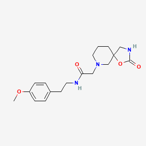 N-[2-(4-methoxyphenyl)ethyl]-2-(2-oxo-1-oxa-3,7-diazaspiro[4.5]dec-7-yl)acetamide