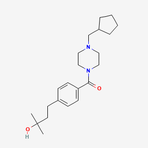 4-(4-{[4-(cyclopentylmethyl)-1-piperazinyl]carbonyl}phenyl)-2-methyl-2-butanol