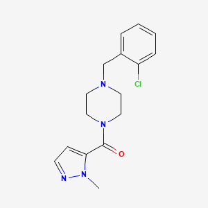 molecular formula C16H19ClN4O B5256116 [4-(2-CHLOROBENZYL)PIPERAZINO](1-METHYL-1H-PYRAZOL-5-YL)METHANONE 