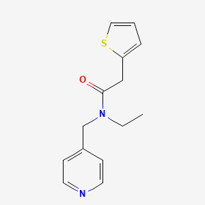 N-ethyl-N-[(pyridin-4-yl)methyl]-2-(thiophen-2-yl)acetamide