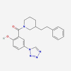 2-{[3-(2-phenylethyl)-1-piperidinyl]carbonyl}-4-(1H-tetrazol-1-yl)phenol