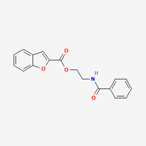 molecular formula C18H15NO4 B5256176 2-(benzoylamino)ethyl 1-benzofuran-2-carboxylate 