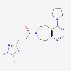 7-[3-(5-methyl-1H-1,2,4-triazol-3-yl)propanoyl]-4-pyrrolidin-1-yl-6,7,8,9-tetrahydro-5H-pyrimido[4,5-d]azepine