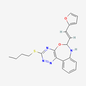 3-(Butylsulfanyl)-6-[(E)-2-(2-furyl)-1-ethenyl]-6,7-dihydro[1,2,4]triazino[5,6-D][3,1]benzoxazepine