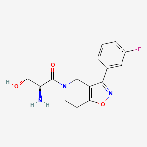 (2R,3S)-3-amino-4-[3-(3-fluorophenyl)-6,7-dihydroisoxazolo[4,5-c]pyridin-5(4H)-yl]-4-oxobutan-2-ol