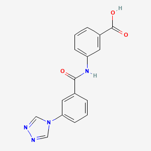 3-{[3-(4H-1,2,4-triazol-4-yl)benzoyl]amino}benzoic acid