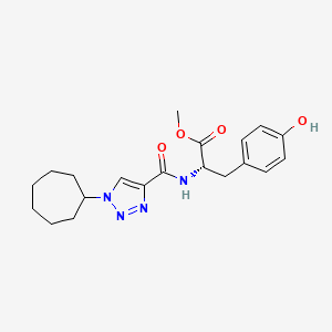 molecular formula C20H26N4O4 B5256317 methyl N-[(1-cycloheptyl-1H-1,2,3-triazol-4-yl)carbonyl]-L-tyrosinate 