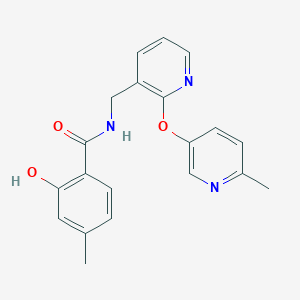 2-hydroxy-4-methyl-N-({2-[(6-methylpyridin-3-yl)oxy]pyridin-3-yl}methyl)benzamide